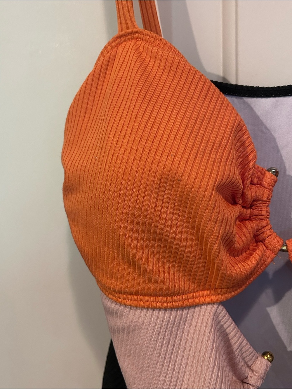 Cutout Ribbed Colorblock One-Piece Swimsuit - Picture 10 of 16